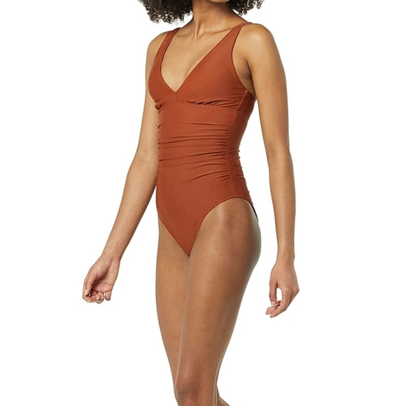 50% Off Women's Plunge Tummy Control Shaping Swimsuit - Picture 2 of 7